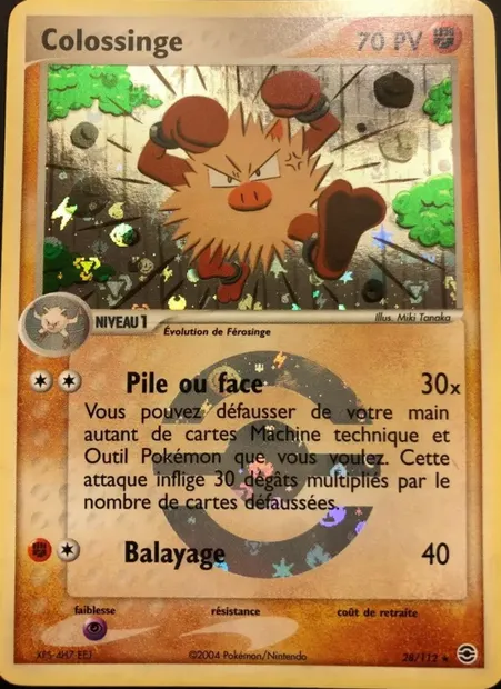 Colossinge, carte Pokémon RG 28 — extension EX Rouge Feu & Vert Feuille