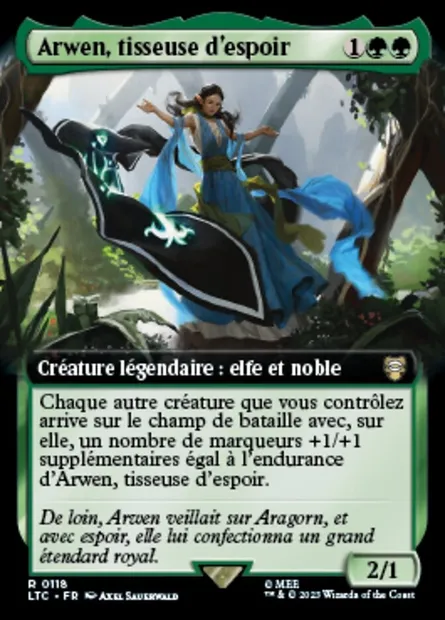 Arwen, tisseuse d'espoir, carte Magic LTC 118 — extension Tales of Middle-earth Commander