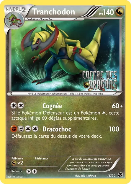 Tranchodon, carte Pokémon DRV 16 — extension Coffre des Dragons