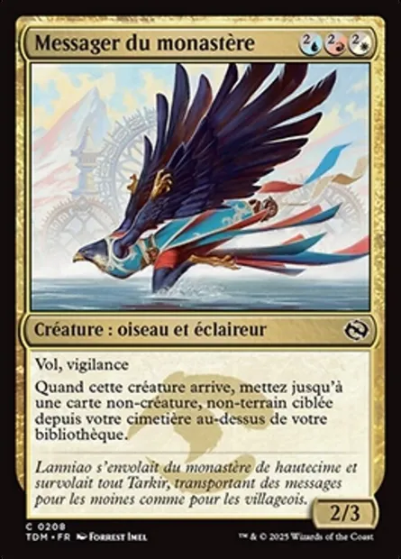 Messager du monastère, carte Magic TDM 208 — extension Tarkir: Dragonstorm
