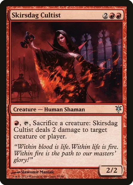 Cultiste de Skirsdag, carte Magic DDK 53 — extension Duel Decks: Sorin vs. Tibalt