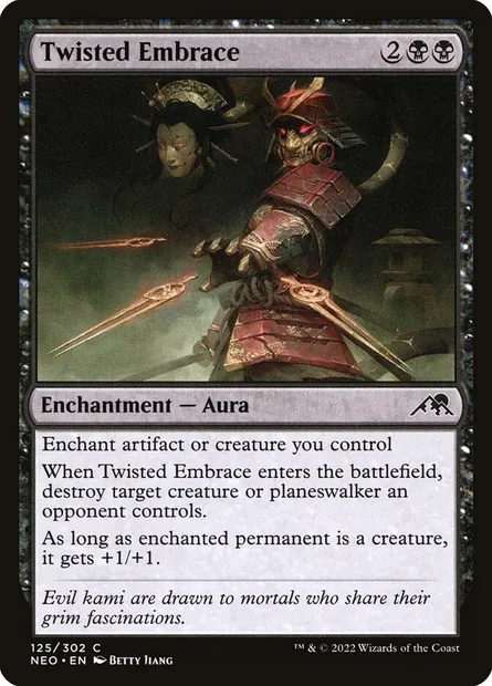 Twisted Embrace, Magic card NEO 125 — Kamigawa: Neon Dynasty set
