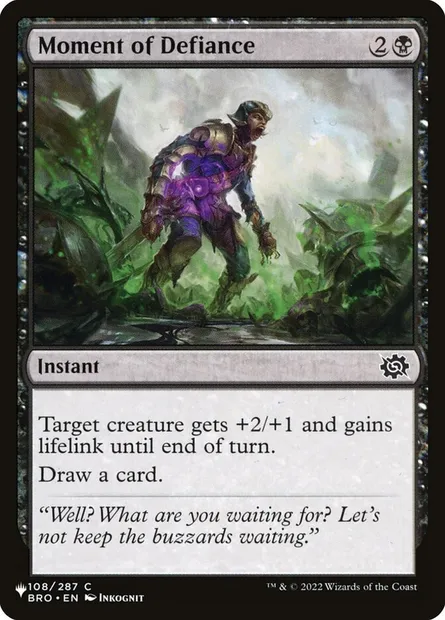 Instant de défiance, carte Magic PLST BRO-108 — extension The List