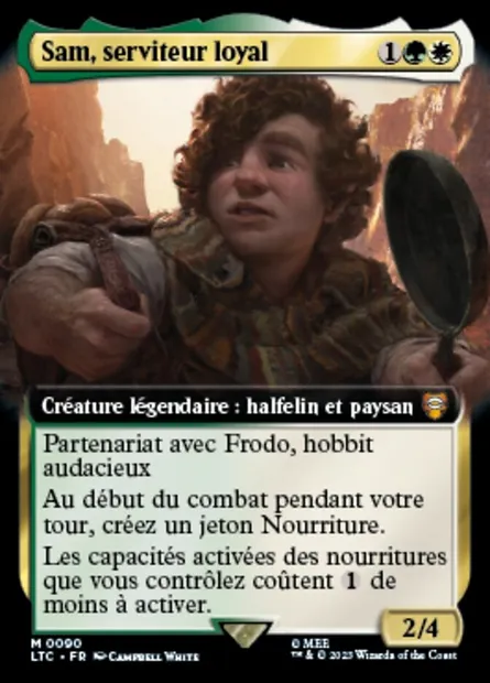 Sam, serviteur loyal, carte Magic LTC 90 — extension Tales of Middle-earth Commander