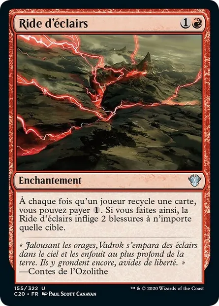 Ride d'éclairs, carte Magic C20 155 — extension Commander 2020