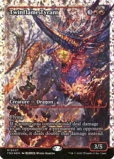 Tyran pyrojumeau, carte Magic FDN 437 — extension Foundations