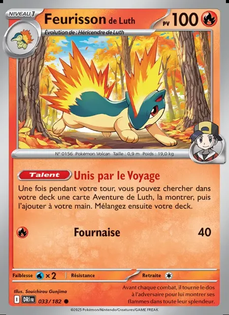 Feurisson de Luth, carte Pokémon DRI 033 — extension Rivalités Destinées