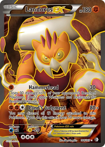 Landorus-EX, Pokémon card BCR 144 — Boundaries Crossed set