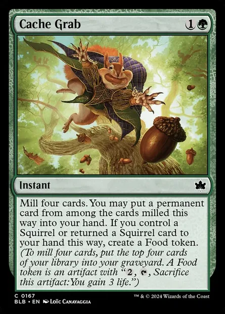 Cache Grab, Magic card BLB 167 — Bloomburrow set