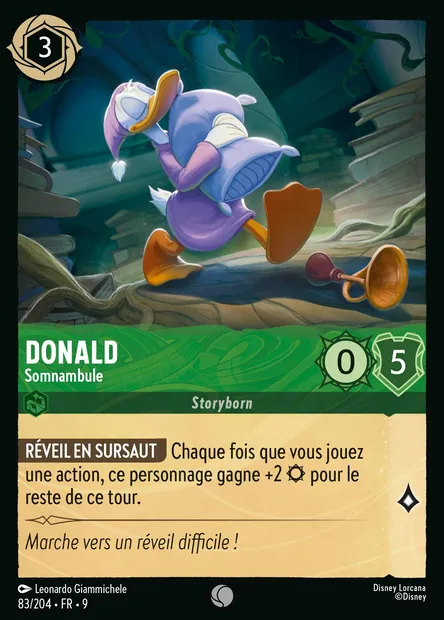 Donald - Somnambule, carte Disney Lorcana CH9-083 — extension Fabuleux