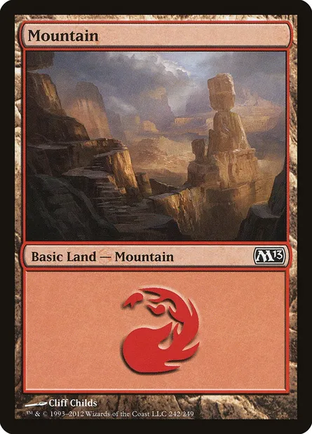 Mountain, Magic card M13 242 — Magic 2013 set