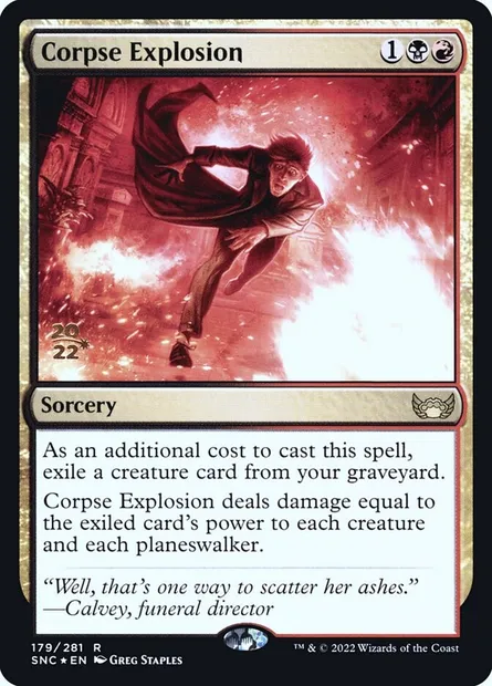 Corpse Explosion, Magic card PSNC 179s — Streets of New Capenna Promos set