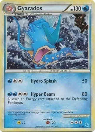 Léviator, carte Pokémon TK4G 030 — extension HS Trainer Kit (Gyarados)
