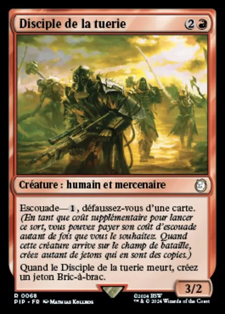 Disciple de la tuerie, carte Magic PIP 68 — extension Fallout