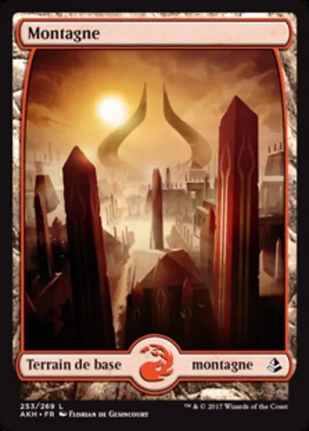 Montagne, carte Magic AKH 253 — extension Amonkhet