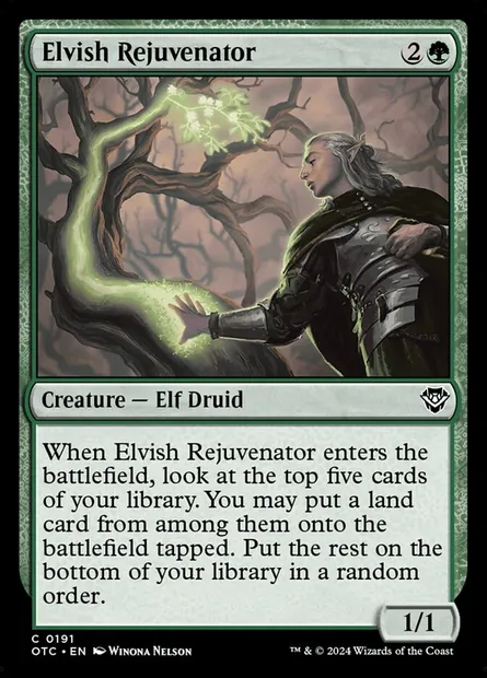 Elvish Rejuvenator, Magic card OTC 191 — Outlaws of Thunder Junction Commander set