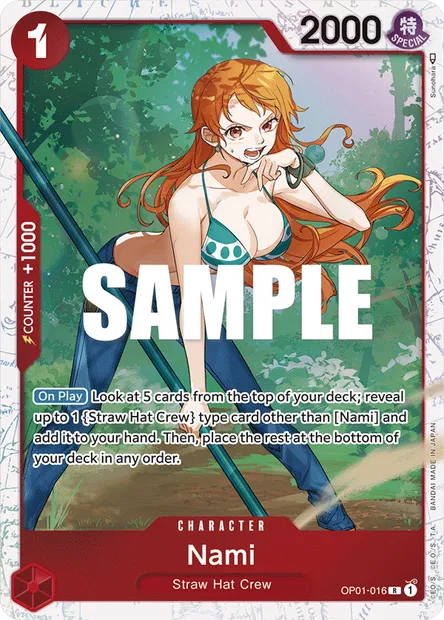 Nami, One Piece card OP01-016 — ROMANCE DAWN set