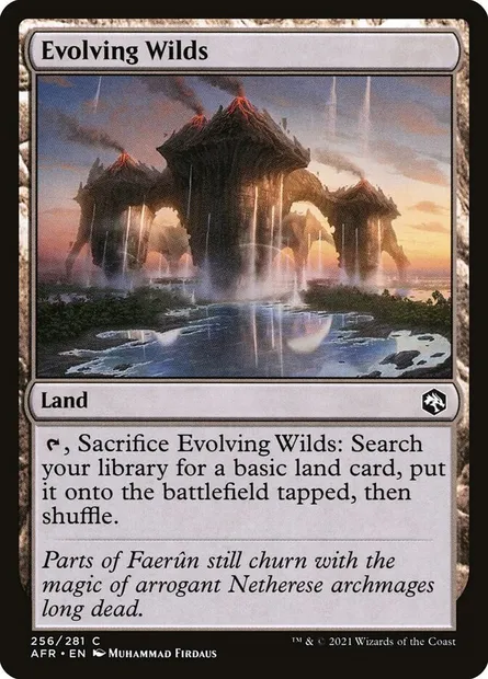 Evolving Wilds, Magic card AFR 256 — Adventures in the Forgotten Realms set