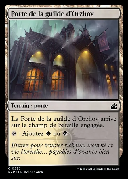 Porte de la guilde d'Orzhov, carte Magic RVR 282 — extension Ravnica Remastered