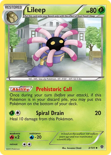 Lileep, Pokémon card PLB 3 — Plasma Blast set