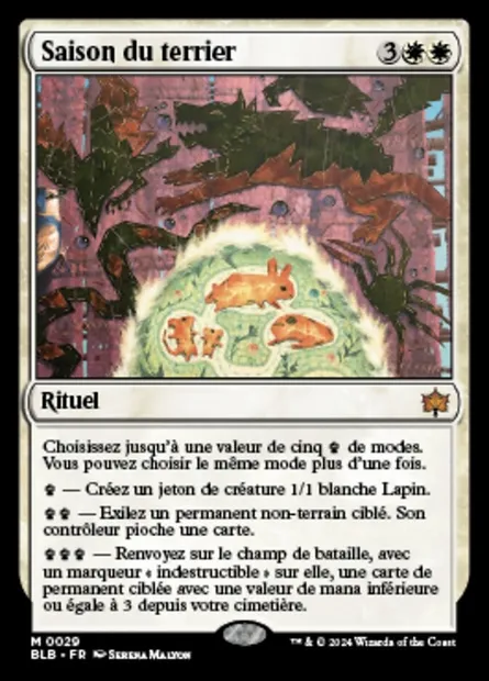 Saison du terrier, carte Magic BLB 29 — extension Bloomburrow