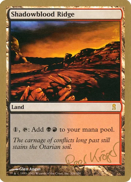 Shadowblood Ridge, Magic card WC03 pk326 — World Championship Decks 2003 set