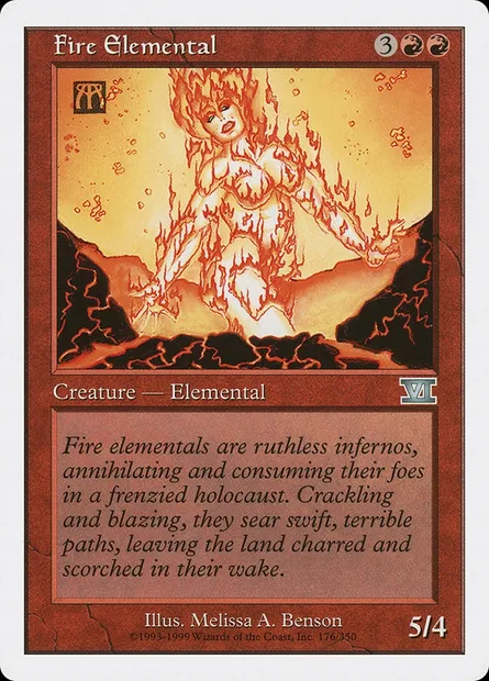 Fire Elemental, Magic card 6ED 176 — Classic Sixth Edition set