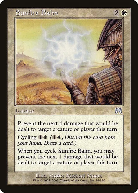 Sunfire Balm, Magic card ONS 56 — Onslaught set