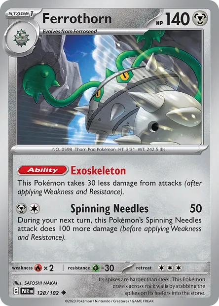Ferrothorn, Pokémon card PAR 128 — Paradox Rift set