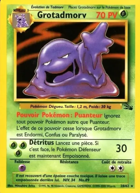 Grotadmorv, carte Pokémon FO 28 — extension Fossile