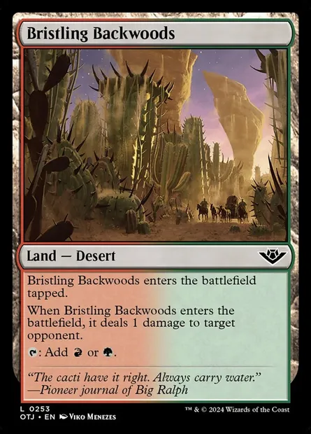 Bristling Backwoods, Magic card OTJ 253 — Outlaws of Thunder Junction set
