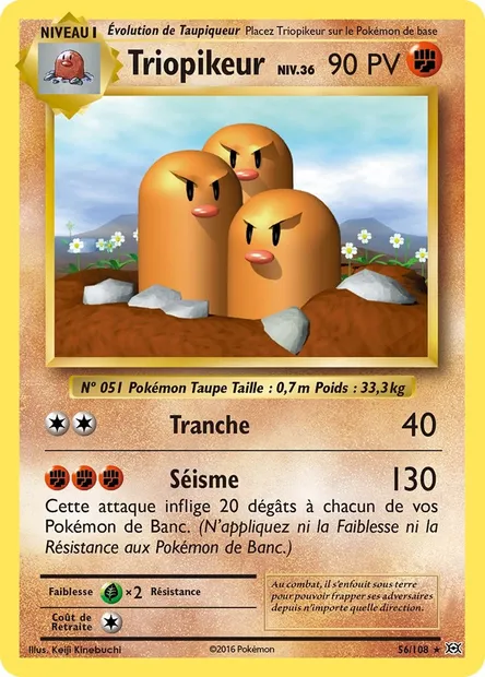 Triopikeur, carte Pokémon EVO 56 — extension Évolutions