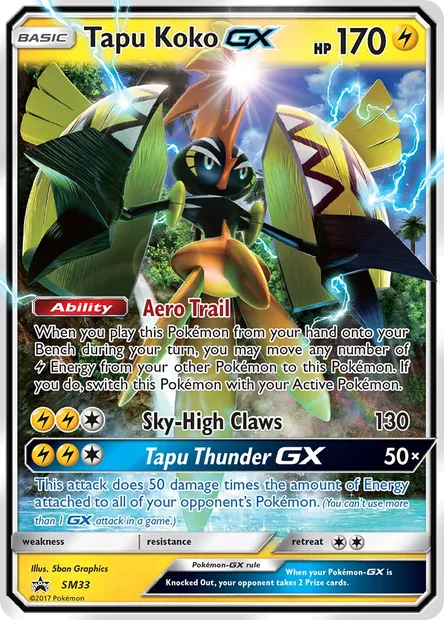 Tokorico GX, carte Pokémon SM 33 — extension Promo SM