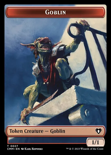 Goblin, carte Magic TCMM 27 — extension Commander Masters Tokens