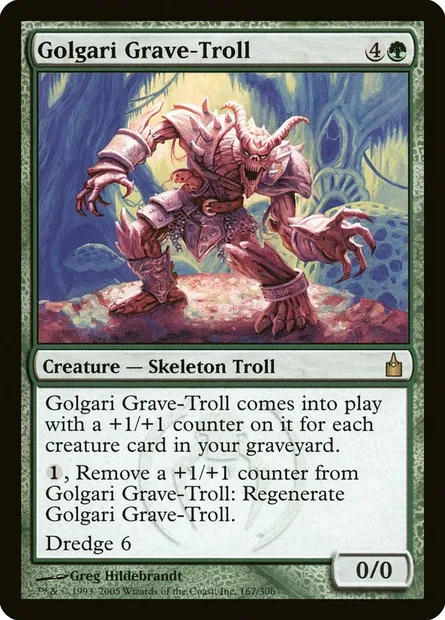 Golgari Grave-Troll, Magic card RAV 167 — Ravnica: City of Guilds set
