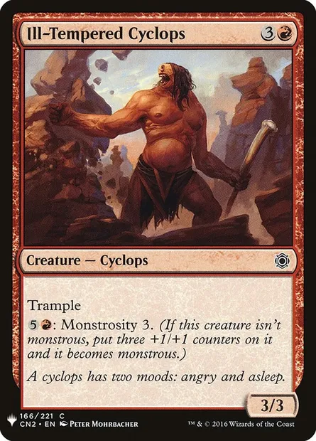 Cyclope irascible, carte Magic PLST CN2-166 — extension The List