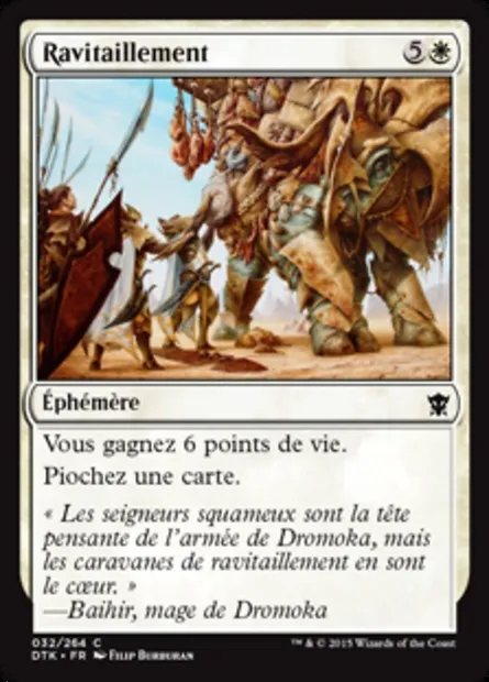 Ravitaillement, carte Magic DTK 32 — extension Les Dragons de Tarkir