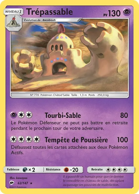 Trépassable, carte Pokémon BUS 62 — extension Ombres Ardentes