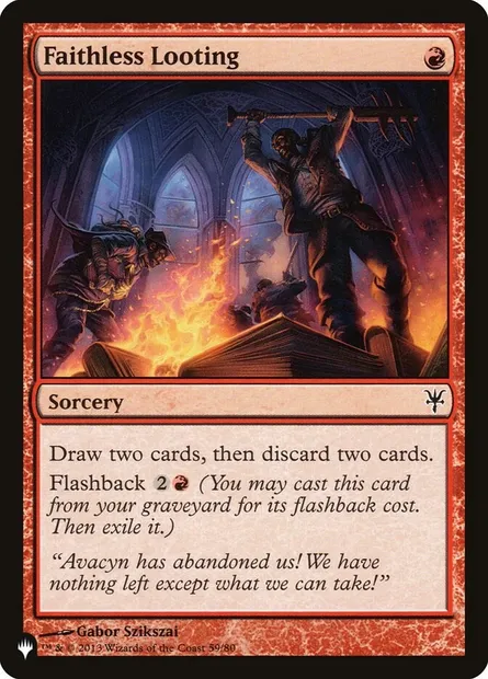 Faithless Looting, Magic card PLST DDK-59 — The List set