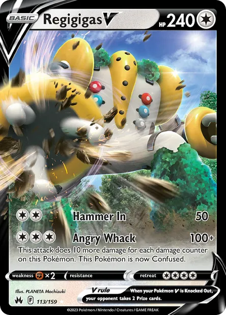 Regigigas V, Pokémon card CRZ 113 — Crown Zenith set