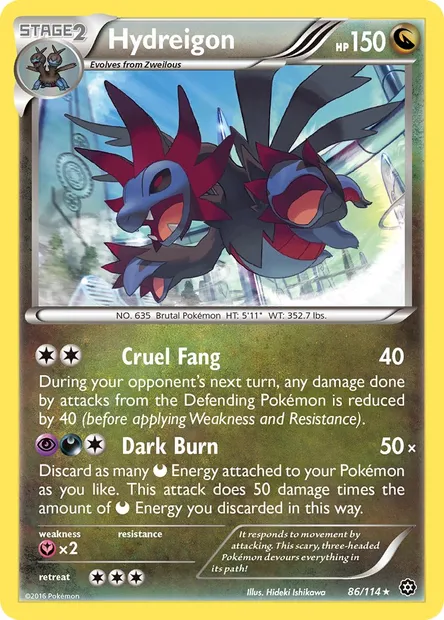 Hydreigon, Pokémon card STS 86 — Steam Siege set
