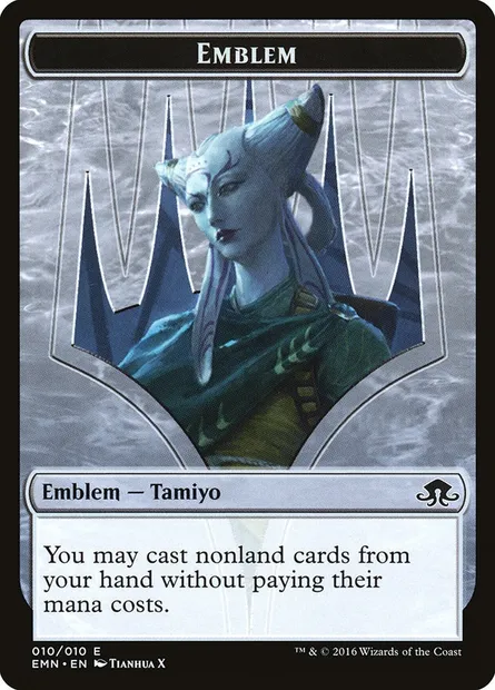 Tamiyo, Field Researcher Emblem, carte Magic TEMN 10 — extension Eldritch Moon Tokens