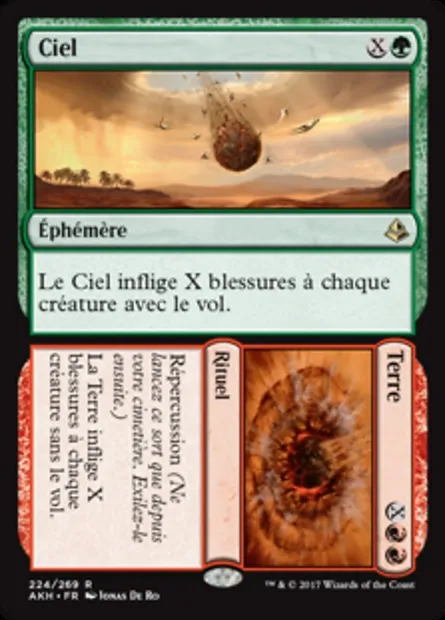 Ciel // Terre, carte Magic AKH 224 — extension Amonkhet
