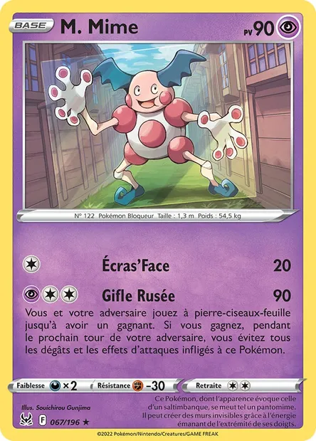 M. Mime, carte Pokémon LOR 067 — extension Origine Perdue