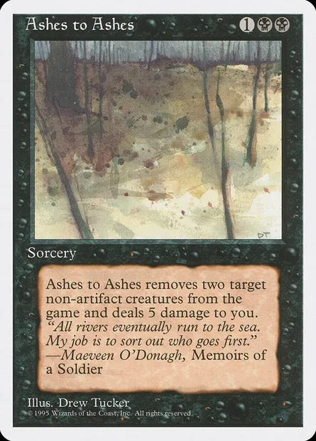 Ashes to Ashes, Magic card 4ED 119 — Fourth Edition set