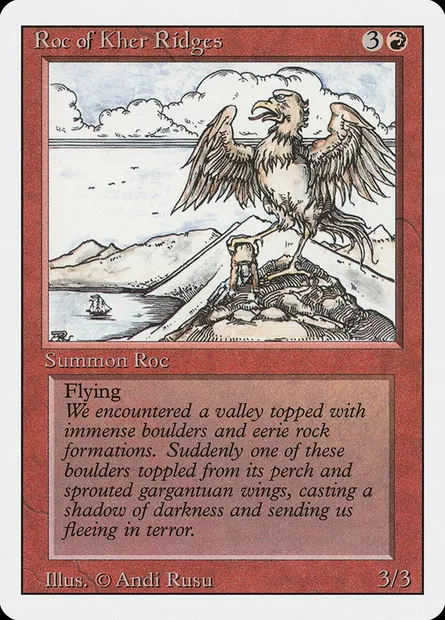 Rokh des Hauts de Kher, carte Magic 3ED 172 — extension Revised Edition