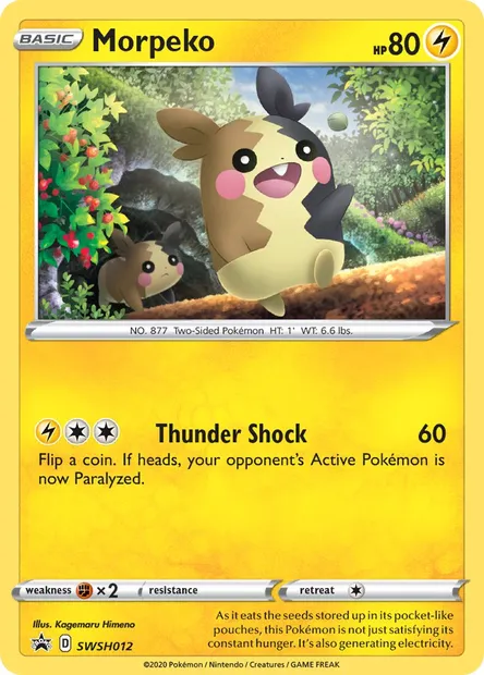 Morpeko, Pokémon card SWSH 012 — SWSH Black Star Promos set