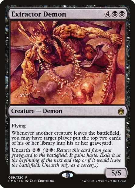 Extractor Demon, Magic card CMA 59 — Commander Anthology set