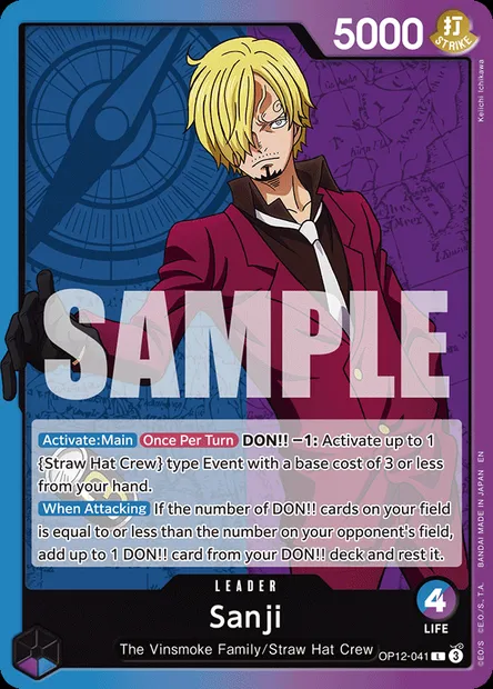 Sanji, One Piece card OP12-041 — LEGACY OF THE MASTER set