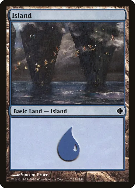 Island, Magic card ROE 234 — Rise of the Eldrazi set